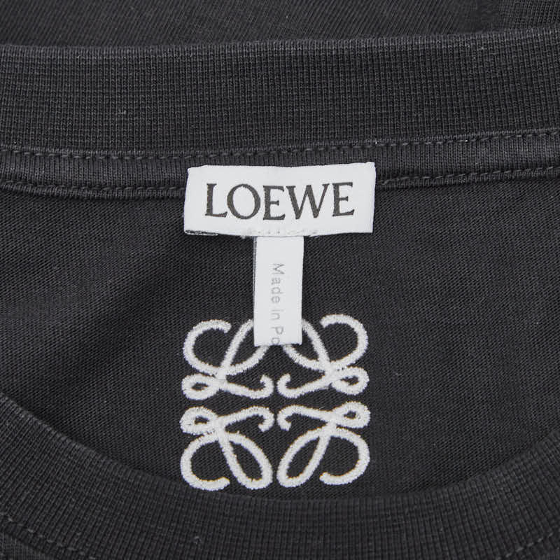 ロエベ パンジー ロゴ 半袖Ｔシャツ サイズ:L H526Y22J23 ブラック コットン メンズ LOEWE 【中古】