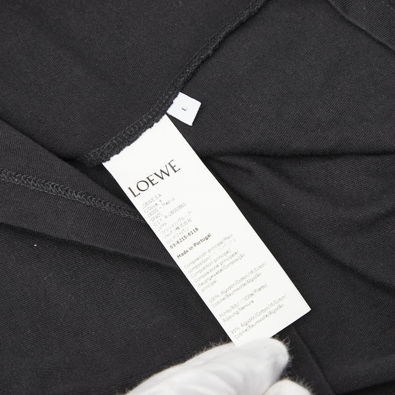 ロエベ パンジー ロゴ 半袖Ｔシャツ サイズ:L H526Y22J23 ブラック コットン メンズ LOEWE 【中古】