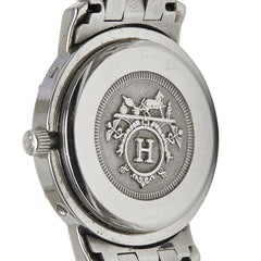 エルメス クリッパー 腕時計 CL4.210 クオーツ ホワイト文字盤 ステンレススチール レディース HERMES 【中古】