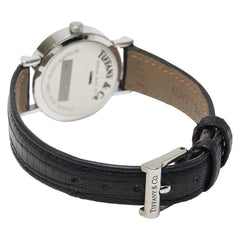 ティファニー アトラス 腕時計 クオーツ シルバー文字盤 スターリングシルバー リザード レディース TIFFANY&Co. 【中古】