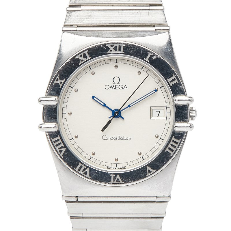 オメガ コンステレーション 腕時計 クオーツ ベージュ文字盤 ステンレススチール メンズ OMEGA 【中古】