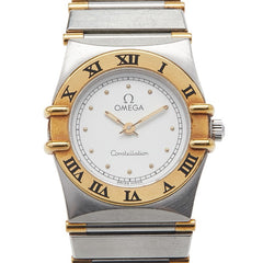 オメガ コンステレーション 腕時計 1370.20.00 クオーツ ホワイト文字盤 ステンレススチール イエローゴールド レディース OMEGA 【中古】
