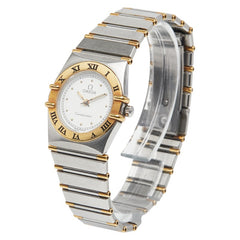 オメガ コンステレーション 腕時計 1370.20.00 クオーツ ホワイト文字盤 ステンレススチール イエローゴールド レディース OMEGA 【中古】