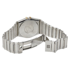 オメガ コンステレーション 腕時計 クオーツ ホワイト文字盤 ステンレススチール イエローゴールド レディース OMEGA 【中古】