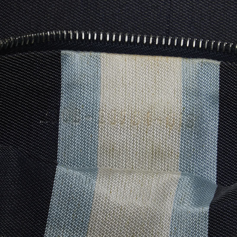 フェンディ ロゴ金具 トートバッグ ショルダーバッグ 26761 ネイビー キャンバス レザー レディース FENDI 【中古】