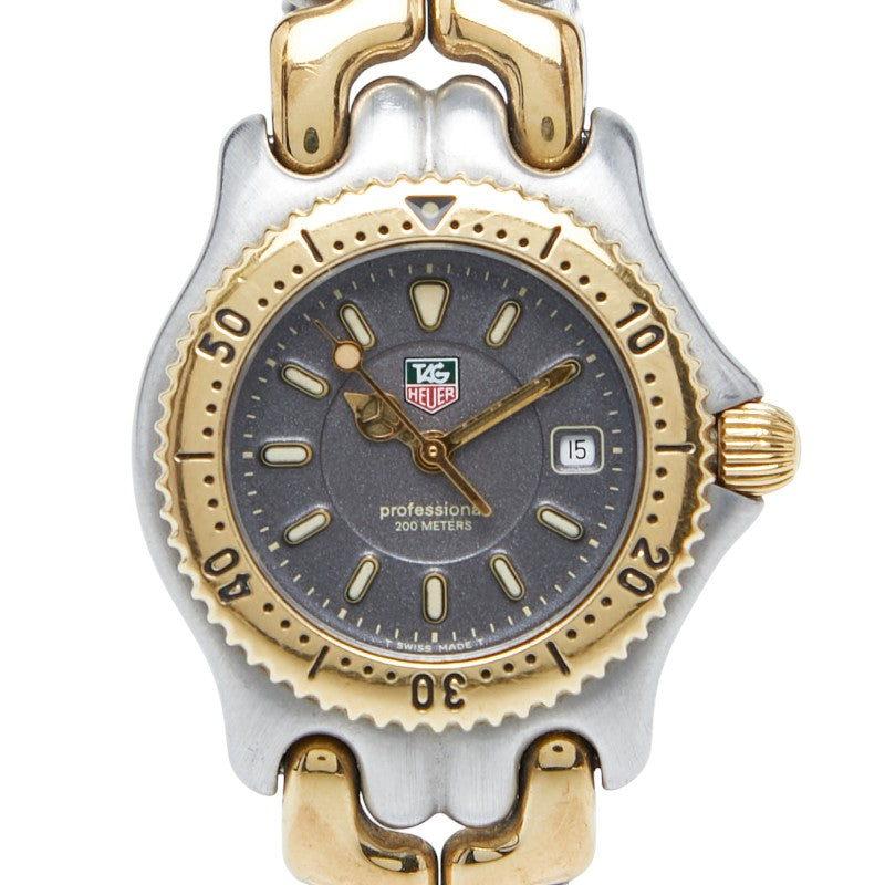 タグホイヤー セル 腕時計 WG1320-0 クオーツ グレー文字盤 ステンレススチール メッキ レディース TAG HEUER 【中古】