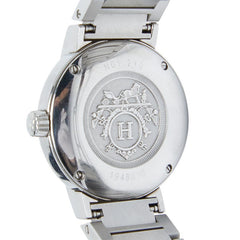 エルメス ノマード 腕時計 NO1.210 グレー文字盤 ステンレススチール レディース HERMES 【中古】