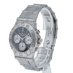 ブルガリ ディアゴノ スポーツ 腕時計 CH35S 自動巻き ブラック文字盤 ステンレススチール メンズ BVLGARI 【中古】