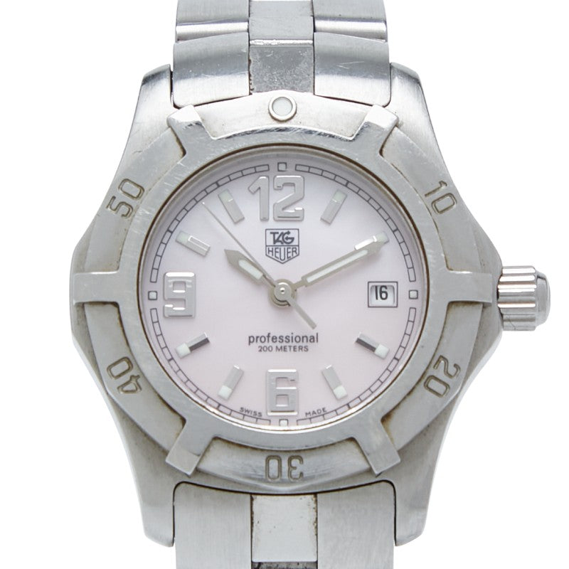 タグホイヤー エクスクルーシブ 腕時計 WN1319 クオーツ ピンク文字盤 ステンレススチール レディース TAG HEUER 【中古】