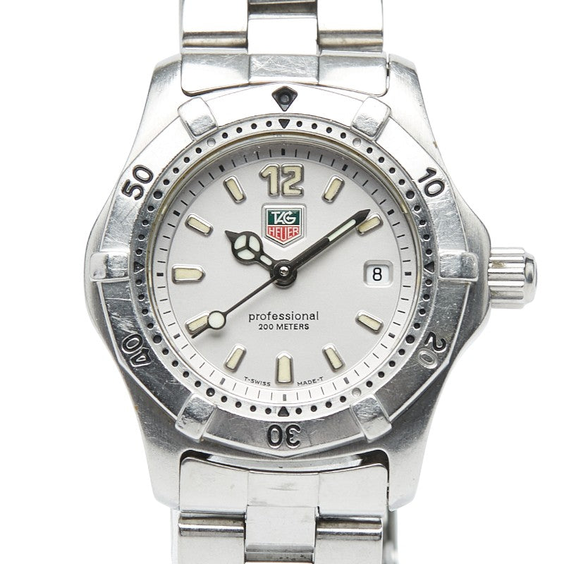 タグホイヤー プロフェッショナル200 腕時計 WK1312 クオーツ シルバー文字盤 ステンレススチール レディース TAG HEUER 【中古】