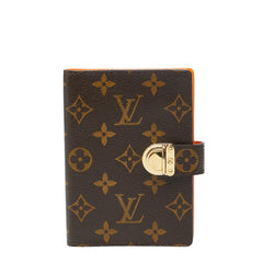ルイ ヴィトン モノグラム アジェンダ コアラPM 手帳カバー R21015 ブラウン オレンジ PVC レディース LOUIS VUITTON 【中古】
