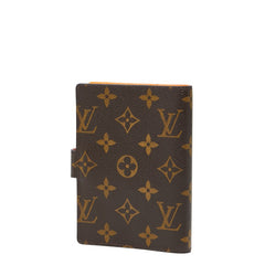 ルイ ヴィトン モノグラム アジェンダ コアラPM 手帳カバー R21015 ブラウン オレンジ PVC レディース LOUIS VUITTON 【中古】