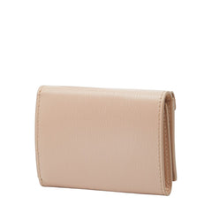 プラダ 三つ折り財布 コンパクトウォレット 1MH021 ベージュ ヴィッテロダイノレザー レディース PRADA 【中古】