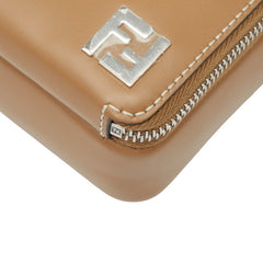 フェンディ FFオーガナイザー カメラケース 斜め掛け ショルダーバッグ 7M0357 ブラウン ブラック PVC レザー レディース FENDI 【中古】