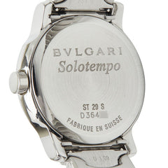ブルガリ ソロテンポ 腕時計 ST29S クオーツ ブラック文字盤 ステンレススチール レディース BVLGARI 【中古】