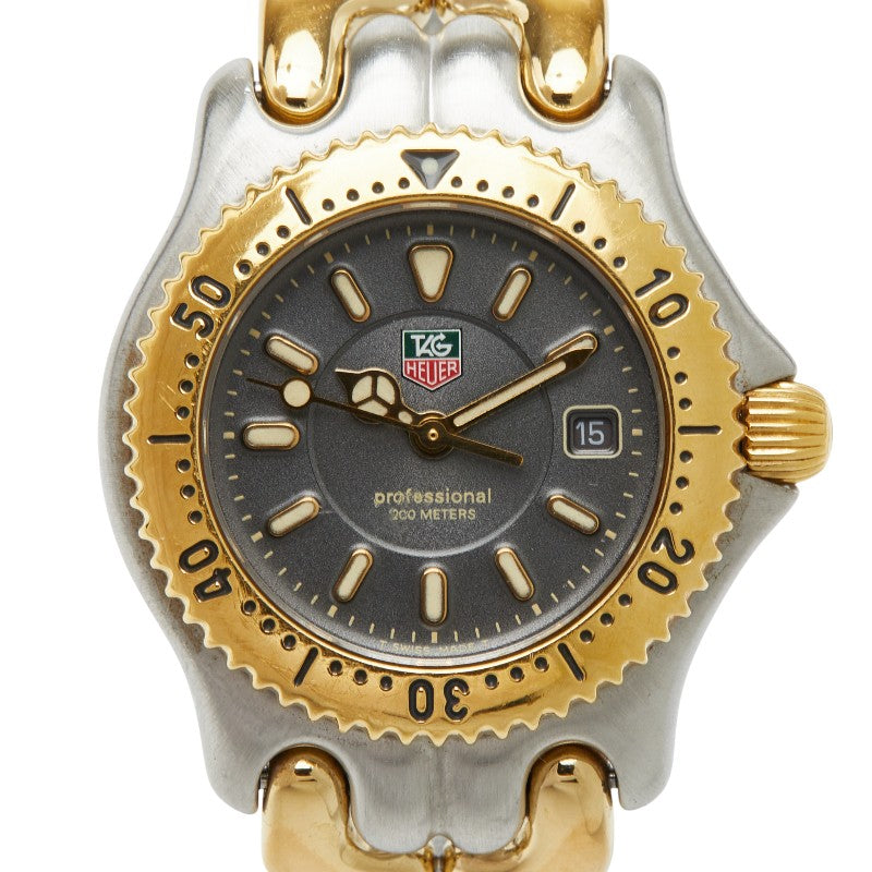 タグホイヤー セル プロフェッショナル200 腕時計 WG1320-0 クオーツ グレー文字盤 ステンレススチール メッキ ボーイズ TAG HEUER 【中古】