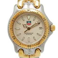 タグホイヤー セル プロフェッショナル200 腕時計 S95.713K クオーツ ベージュ文字盤 ステンレススチール メッキ ボーイズ TAG HEUER 【中古】