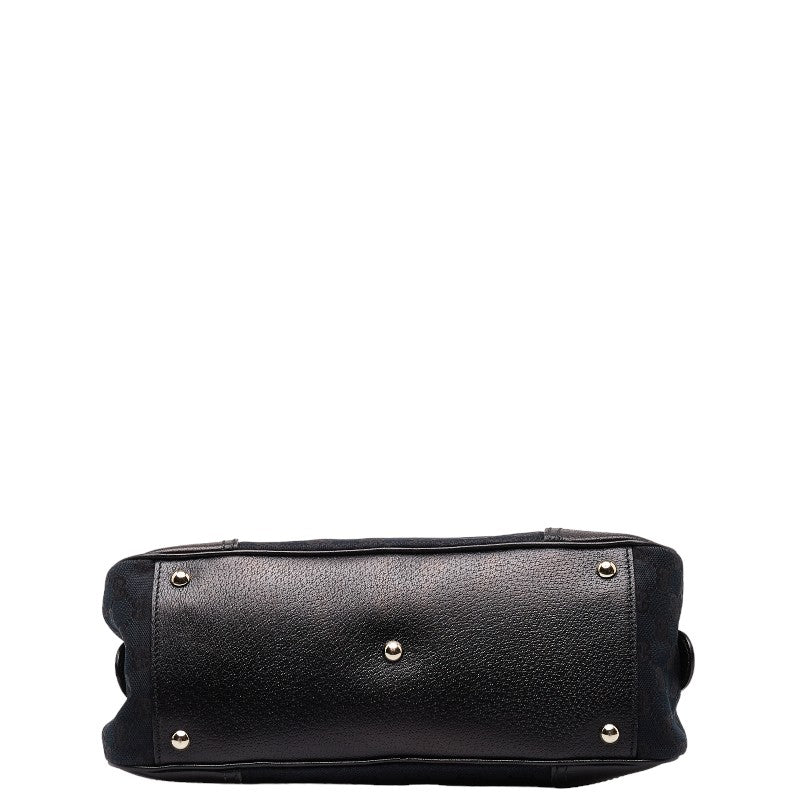 グッチ GGキャンバス プリンシー ハンドバッグ 161720 ブラック キャンバス レザー レディース GUCCI 【中古】