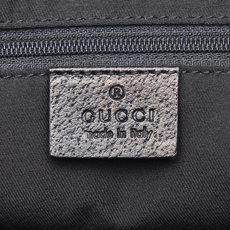 グッチ GGキャンバス プリンシー ハンドバッグ 161720 ブラック キャンバス レザー レディース GUCCI 【中古】