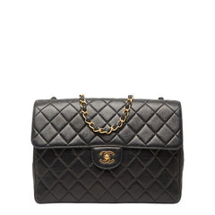 シャネル ココマーク マトラッセ 斜め掛け チェーン ショルダーバッグ ブラック ラムスキン レディース CHANEL 【中古】