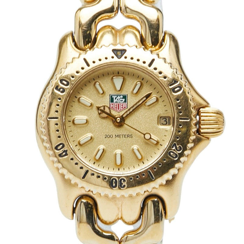 タグホイヤー セル 腕時計 S94.408C クオーツ ゴールド文字盤 メッキ ステンレススチール レディース TAG HEUER 【中古】