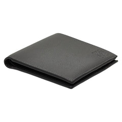 ロエベ アナグラム 二つ折り財布 グレー レザー レディース LOEWE 【中古】