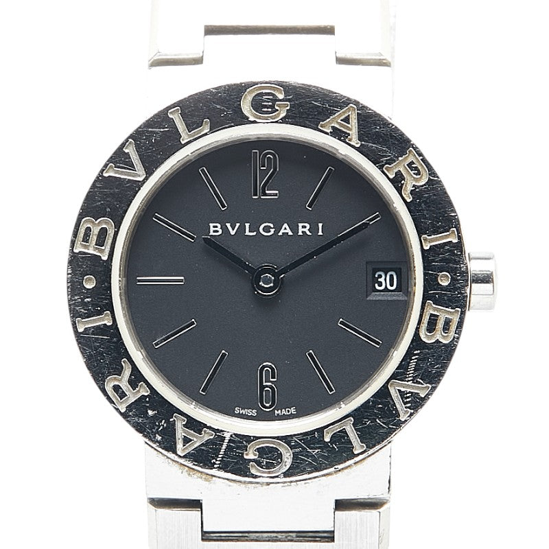 ブルガリ ブルガリブルガリ 腕時計 BB23SS クオーツ ブラック文字盤 ステンレススチール レディース BVLGARI 【中古】