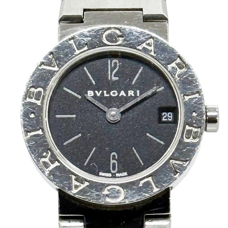 ブルガリ ブルガリブルガリ 腕時計 BB23SS クオーツ ブラック文字盤 ステンレススチール レディース BVLGARI 【中古】