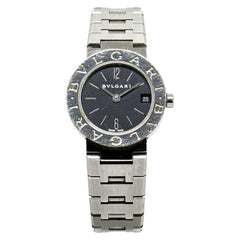 ブルガリ ブルガリブルガリ 腕時計 BB23SS クオーツ ブラック文字盤 ステンレススチール レディース BVLGARI 【中古】