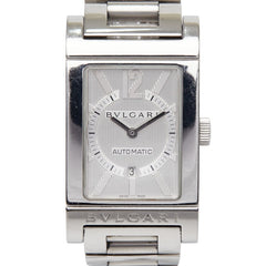 ブルガリ デイト レッタンゴロ 腕時計 RT45S 自動巻き ホワイト文字盤 ステンレススチール メンズ BVLGARI 【中古】