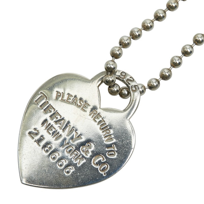 ティファニー リターン トゥ ティファニー ハートタグ ロングネックレス ボールチェーン SV925 シルバー レディース TIFFANY&Co. 【中古】
