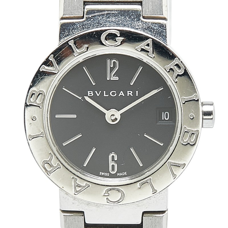 ブルガリ ブルガリブルガリ 腕時計 BB23SS クオーツ ブラック文字盤 ステンレススチール レディース BVLGARI 【中古】