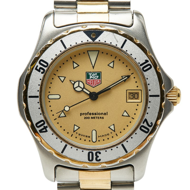 タグホイヤー プロフェッショナル 腕時計 974.006R クオーツ ゴールド文字盤 ステンレススチール メッキ メンズ TAG HEUER 【中古】