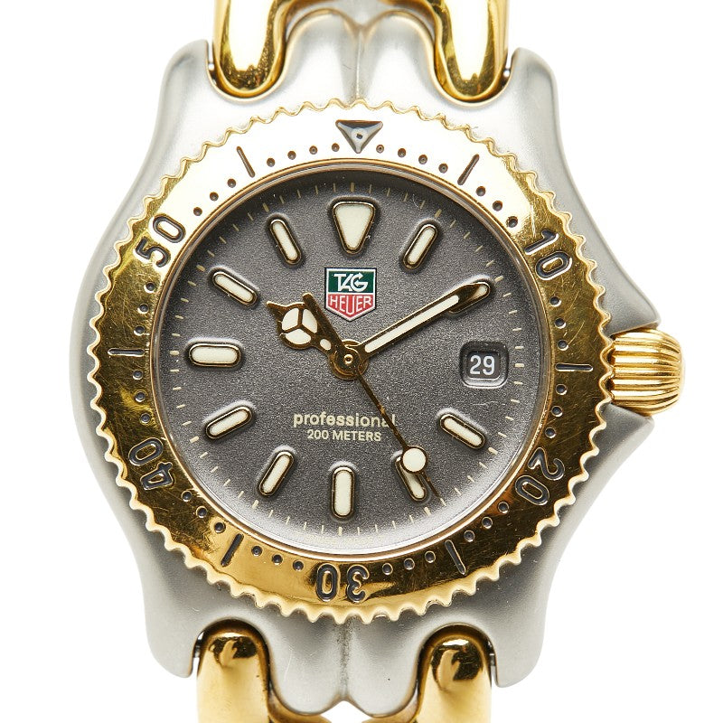 タグホイヤー セル 腕時計 S95.215 クオーツ グレー文字盤 ステンレススチール メッキ レディース TAG HEUER 【中古】