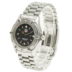タグホイヤー プロフェッショナル200 腕時計 WE1210-R クオーツ ブラック文字盤 ステンレススチール メンズ TAG HEUER 【中古】