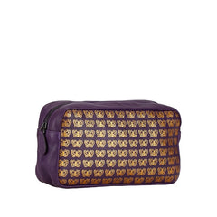 ボッテガヴェネタ バタフライ ポーチ コスメポーチ 小物入れ パープル レザー レディース BOTTEGAVENETA 【中古】