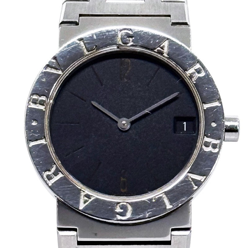 ブルガリ ブルガリブルガリ 腕時計 BB30SS クオーツ ブラック文字盤 ステンレススチール レディース BVLGARI 【中古】