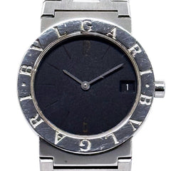 ブルガリ ブルガリブルガリ 腕時計 BB30SS クオーツ ブラック文字盤 ステンレススチール レディース BVLGARI 【中古】