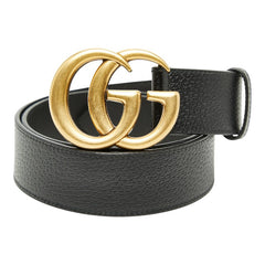 グッチ GGマーモント ベルト サイズ：85/34 406831 ブラック レザー メンズ GUCCI 【中古】