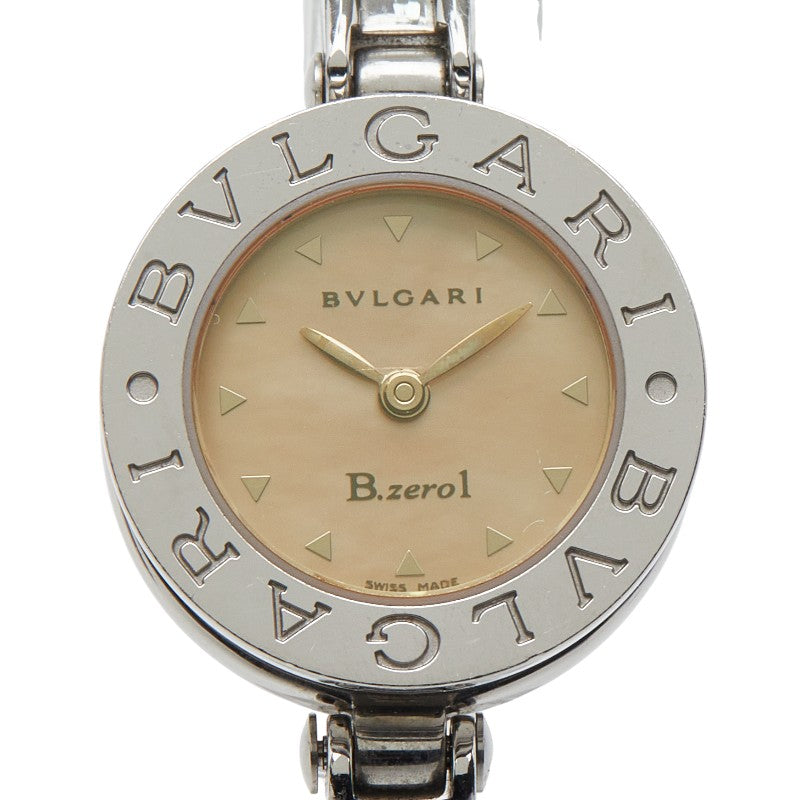 ブルガリ ビーゼロワン シェル文字盤 腕時計 BZ22S クオーツ オレンジ文字盤 ステンレススチール レディース BVLGARI 【中古】