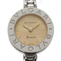 ブルガリ ビーゼロワン シェル文字盤 腕時計 BZ22S クオーツ オレンジ文字盤 ステンレススチール レディース BVLGARI 【中古】