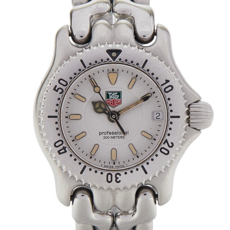 タグホイヤー プロフェッショナル 腕時計 WG1412-0 クオーツ ホワイト文字盤 ステンレススチール レディース TAG HEUER 【中古】