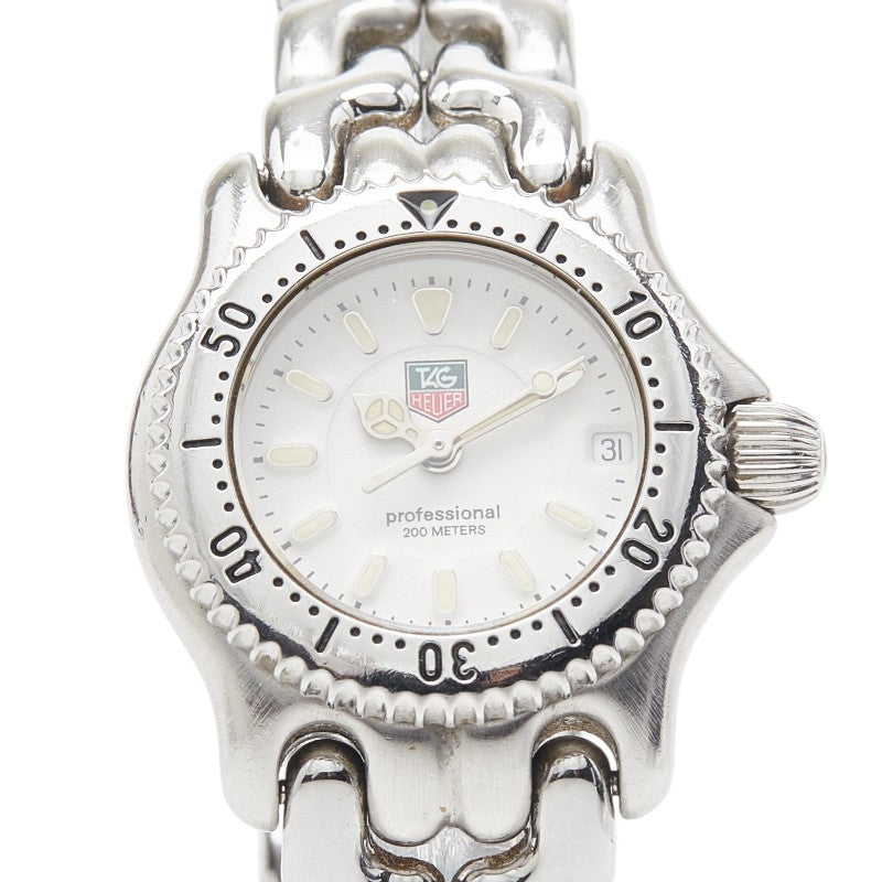 タグホイヤー プロフェッショナル 腕時計 WG1412-0 クオーツ ホワイト文字盤 ステンレススチール レディース TAG HEUER 【中古】