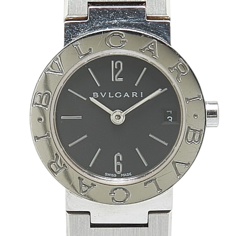 ブルガリ ブルガリブルガリ 腕時計 BB23SS クオーツ ブラック文字盤 ステンレススチール レディース BVLGARI 【中古】