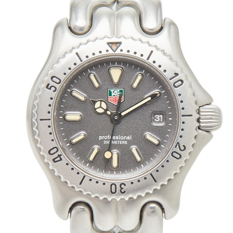 タグホイヤー プロフェッショナル 腕時計 S99.215 クオーツ グレー文字盤 ステンレススチール レディース TAG HEUER 【中古】