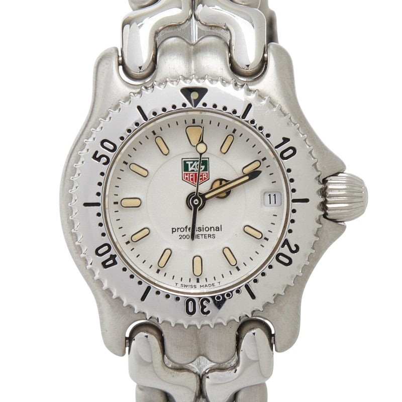 タグホイヤー 200 METERS プロフェッショナル 腕時計 WG1412-0 スイス製クオーツ ホワイト文字盤 ステンレススチール レディース TAG HEUER 【中古】