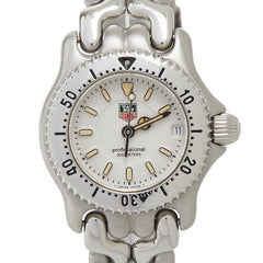 タグホイヤー 200 METERS プロフェッショナル 腕時計 WG1412-0 スイス製クオーツ ホワイト文字盤 ステンレススチール レディース TAG HEUER 【中古】