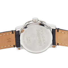 ブルガリ ソロテンポ 社外ベルト 腕時計 ST29S クオーツ ブラック文字盤 ステンレススチール レディース BVLGARI 【中古】