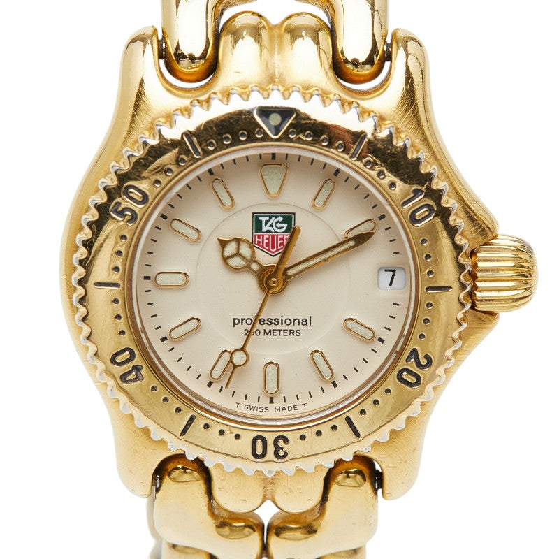 タグホイヤー セル 腕時計 WG1430-0 クオーツ ベージュ文字盤 ステンレススチール レディース TAG HEUER 【中古】