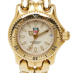 タグホイヤー セル 腕時計 WG1430-0 クオーツ ベージュ文字盤 ステンレススチール レディース TAG HEUER 【中古】